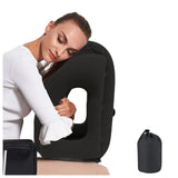 Inflatable Air Cushion Travel Pillow for Airplane Office Nap Rest Neck Head Chin