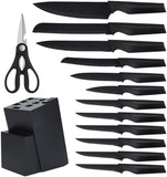 4-Piece Knife Set Kitchen Knife Set with Solid Wood Knife Base Storage Kitchen Combination Complete Block Sets