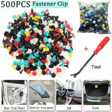 500pcs Auto Car Mixed Fastener Clip Bumper Fender Trim Plastic Rivet Door Panel Car Mixed Rivets