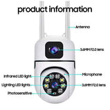 Two-Way HD Wireless Camera 2MP/4MP Dual Lens Camera Indoor Surveillance Camera