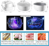 5-In-1 Food Thawer Fresh-Keeping Thawing Tray W/ Drainer Household Fruit & Vegetable Cleaning Basket