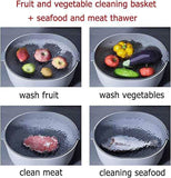 5-In-1 Food Thawer Fresh-Keeping Thawing Tray W/ Drainer Household Fruit & Vegetable Cleaning Basket