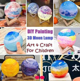 DIY Painting 3D Moon Lamp Art and Craft for Children 1PC