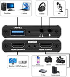 LEDON 4K Video Capture Card 1080P 60fps HD Camera Recording HDMI to USB 3.0 Live Game