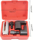 5pcs O2 Oxygen Sensor Socket Wrench Set - 3/8" & 1/2" Drive 7/8" (22mm) Sockets with Durable Red Case - Professional Oxygen Sensor Removal Tool Kit for Cars, Trucks & SUVs