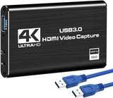 LEDON 4K Video Capture Card 1080P 60fps HD Camera Recording HDMI to USB 3.0 Live Game
