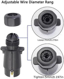 12V 7 Pin Trailer Plug & Socket Set - Heavy Duty Male/Female Wiring Connector Kit