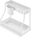 2-Tier Pull-Out Cabinet Organizer - Space-Saving Kitchen Drawer with Large Capacity