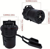 7-Way Round to 4/5 Pin Flat Trailer Adapter Plug – Heavy Duty 12V Tow Car Trailer Converter for Trucks, RVs, Trailers