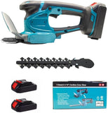 2 in 1 Cordless Hedge Trimmer Grass Shear Handheld Grass Cutter Electric Shrub Trimmer Fit for Makita 18V Battery