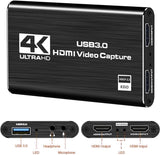 LEDON 4K Video Capture Card 1080P 60fps HD Camera Recording HDMI to USB 3.0 Live Game