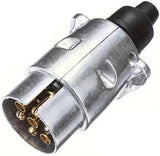 Heavy-Duty 12V Aluminum Alloy Trailer Plug - 7-Pin European Standard Connector