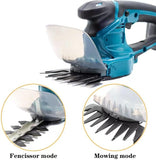 2 in 1 Cordless Hedge Trimmer Grass Shear Handheld Grass Cutter Electric Shrub Trimmer Fit for Makita 18V Battery
