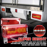 57 LED RV Camper Trailer Tail Lights With Running/Turn Signal/Brake/Stop