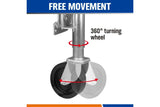 6 Inch Jockey Wheel Swing Up 1200LB Swivel Bracket for Trailer Caravan
