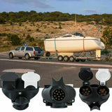 13 Pin to 7 Pin Trailer Tow Bar Adapter – Heavy Duty Electrical Connector Plug