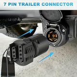 7-Way Round to 4/5 Pin Flat Trailer Adapter Plug – Heavy Duty 12V Tow Car Trailer Converter for Trucks, RVs, Trailers