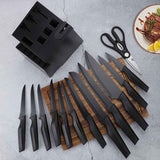 4-Piece Knife Set Kitchen Knife Set with Solid Wood Knife Base Storage Kitchen Combination Complete Block Sets