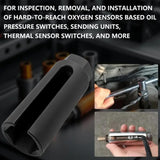 7pc Oxygen Sensor Socket Kit - Universal O2 Sensor Removal Tool Set (22mm/7/8", 27mm, 29mm) for Cars, Trucks & SUVs - Professional Grade O2 Sensor Wrench Set