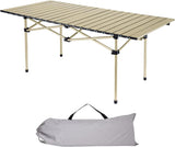 Aluminum Alloy Camping Table Extended Version 95CM Outdoor Lift Folding Table Portable Rollable Foldable Portable Picnic Tables Outdoor Egg Roll Tactical Table Barbecue Table