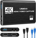 LEDON 4K Video Capture Card 1080P 60fps HD Camera Recording HDMI to USB 3.0 Live Game