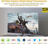 LEDON 4K Video Capture Card 1080P 60fps HD Camera Recording HDMI to USB 3.0 Live Game
