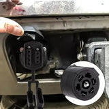 7-Way Round to 4/5 Pin Flat Trailer Adapter Plug – Heavy Duty 12V Tow Car Trailer Converter for Trucks, RVs, Trailers
