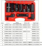 10pcs Oxygen Sensor Socket Set – Universal O2 Sensor Wrench Removal Tool Kit – 3/8" & 1/2" Drive – 7/8", 22mm, 27mm, 28mm, 29mm Hex Head – Compatible with O2 Sensor