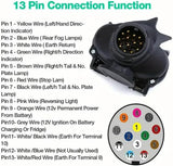13 Pin to 7 Pin Trailer Tow Bar Adapter – Heavy Duty Electrical Connector Plug