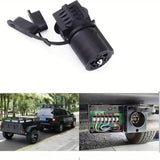 7-Way Round to 4/5 Pin Flat Trailer Adapter Plug – Heavy Duty 12V Tow Car Trailer Converter for Trucks, RVs, Trailers
