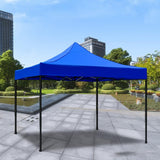 3x3m Outdoor Retractable Sunshade Awning - 2m Height Oxford Cloth Tent for Night Market Stalls