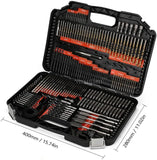 246pcs Drill Bit Set Tool Combination Kit Woodworking Flat Drill Bits