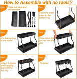 2-Tier Pull-Out Cabinet Organizer - Space-Saving Kitchen Drawer with Large Capacity