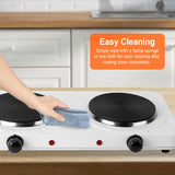 Double Hot Plate Electric Cooker Portable Table Top Hob 2000W