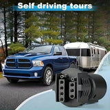 7-Way Round to 4/5 Pin Flat Trailer Adapter Plug – Heavy Duty 12V Tow Car Trailer Converter for Trucks, RVs, Trailers