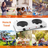 Double Hot Plate Electric Cooker Portable Table Top Hob 2000W
