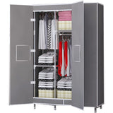 Canvas Wardrobe Portable Wardrobe Easy-to-Assemble Durable Bold Reinforcement Double Door Type Strong Magnetism