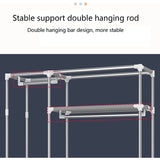 Canvas Wardrobe Portable Wardrobe Easy-to-Assemble Durable Bold Reinforcement Double Door Type Strong Magnetism