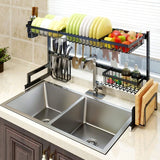 Dish Drying Rack Holder Drain caddy Kitchen Drainer Storage Over Sink Organiser