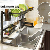 Dish Drying Rack Holder Drain caddy Kitchen Drainer Storage Over Sink Organiser