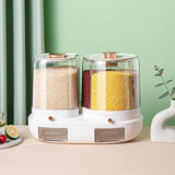 Rotating Rice Dispenser Storage Container for Barley Mung Beans