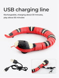 Pet Cat Toy Smart Sensing Snake Toys Cats USB Charging Electron Interactive Toy