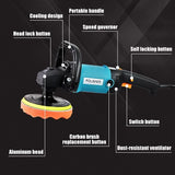 Polisher Car Buffer Pad Electric Machine Tool Kit 6 Speed 1600W 240V 180mm 150mm