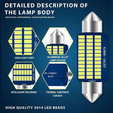 2X 31MM FESTOON 36SMD LED INTERIOR DOME MAP LIGHT BULB GLOBE 12V CAR 4WD