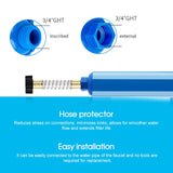 1/2x RV Inline Hose Water Filter with Hose Protector, Reduces Chlorine,Bad Taste