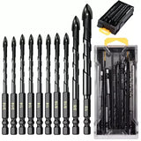 10PCS 3/16-1/2 Concrete Drill Bit Set, Masonry Drill Bits For Brick, Glass...
