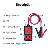 12V & 24V Advanced Automotive Relay Tester For Car Battery