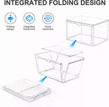 Foldable Shoe box,Clear Plastic Stackable Shoe Box,Clear Shoe Organizer