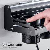 Kitchen Rack Spice Storage Shelf Wall Mounted Hanging Pot Hanger Knife Holder