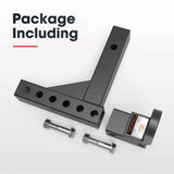 Adjustable Towbar Tow Bar Ball Mount 2" Hitch Towing Trailer 4WD Car 6000lbs